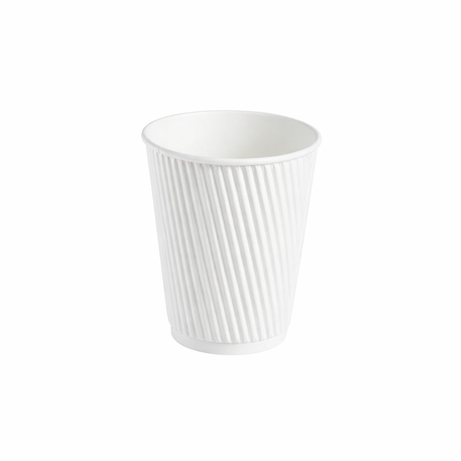 12oz - 90⌀ White Ripple Wall Hot Cup (1 x 500)