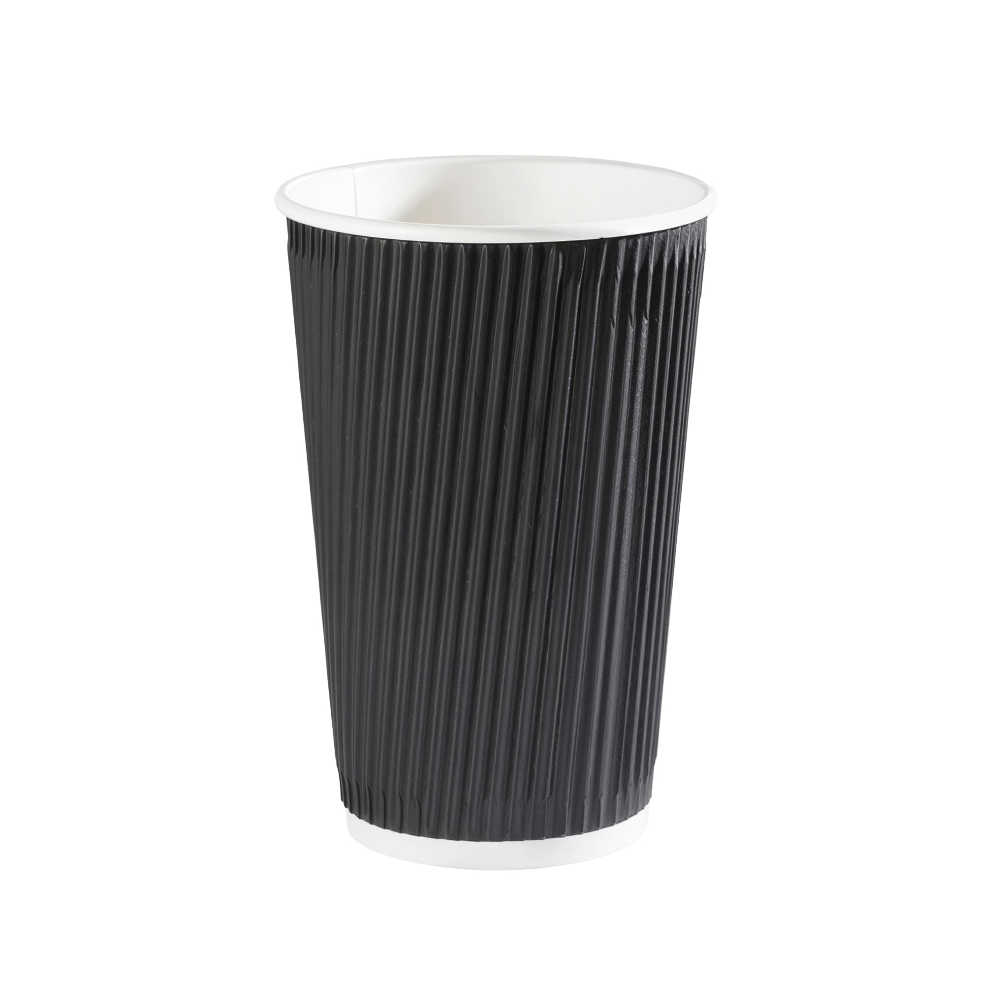 16oz - 90⌀ Black Ripple Wall Hot Cup (1 x 500) – Packaging Wise