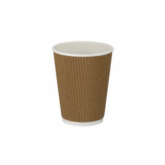 12oz - 90⌀ Brown Ripple Wall Hot Cup (1 x 500)