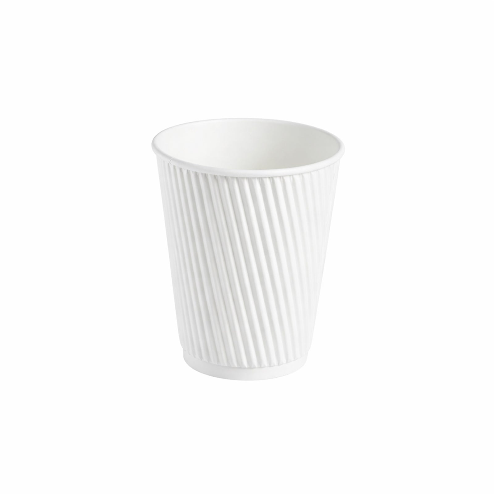 12oz white ripple wall hot cup with 90mm rim (500 pack) — insulated paper cup ideal for hot coffee, tea, and takeaway drinks.