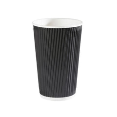 16oz - 90⌀ Black Ripple Wall Hot Cup (1 x 500)