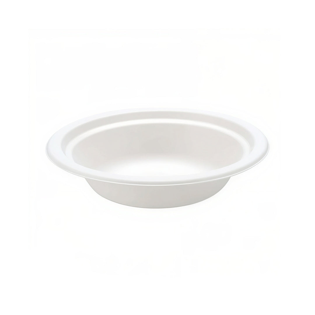 16oz white bagasse bowl (1000 pack) — compostable sugarcane fibre bowl ideal for hot and cold takeaway food.