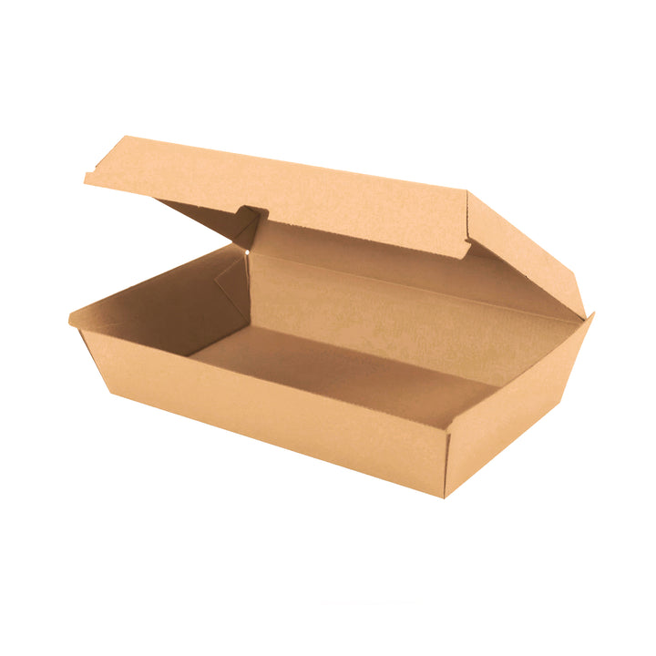 20.9 x 7 x 7.8 cm Brown Kraft Clamshell Burger Box (1x280)