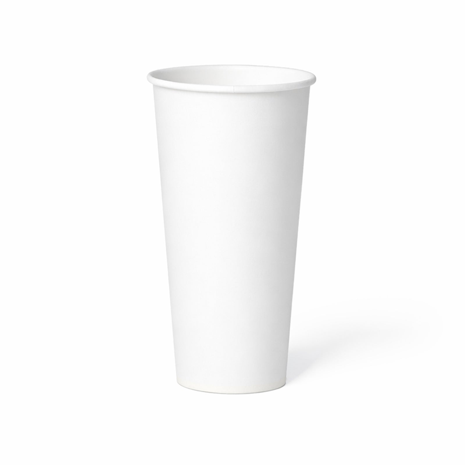 22oz white single wall cold cup with 90mm rim (1000 pack) — disposable paper cup ideal for cold drinks, soft drinks, and takeaway beverages.