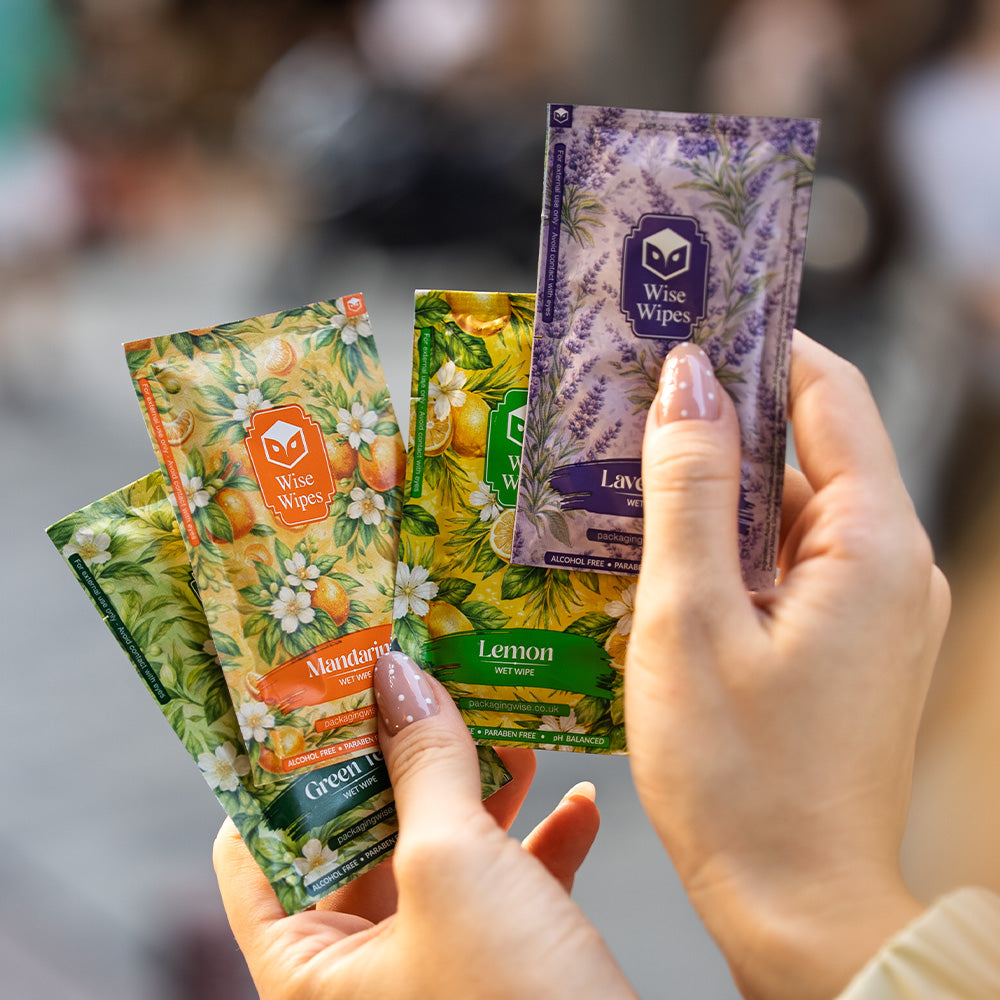 6x10cm Green Tea Wise Wipes (1 x 500)
