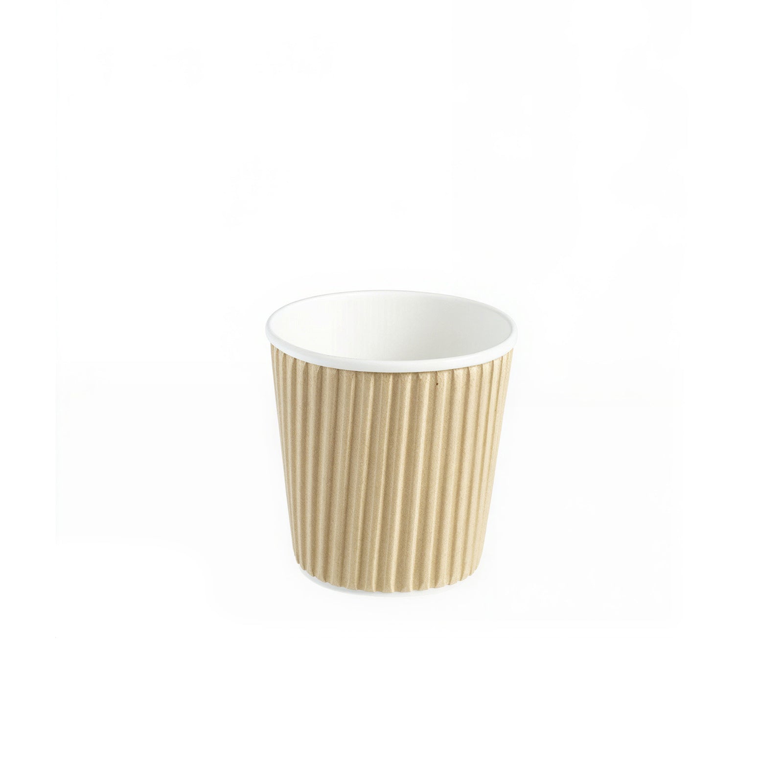 4oz kraft ripple wall hot cup with 58mm rim (1000 pack) — insulated paper cup ideal for espresso and hot takeaway drinks.