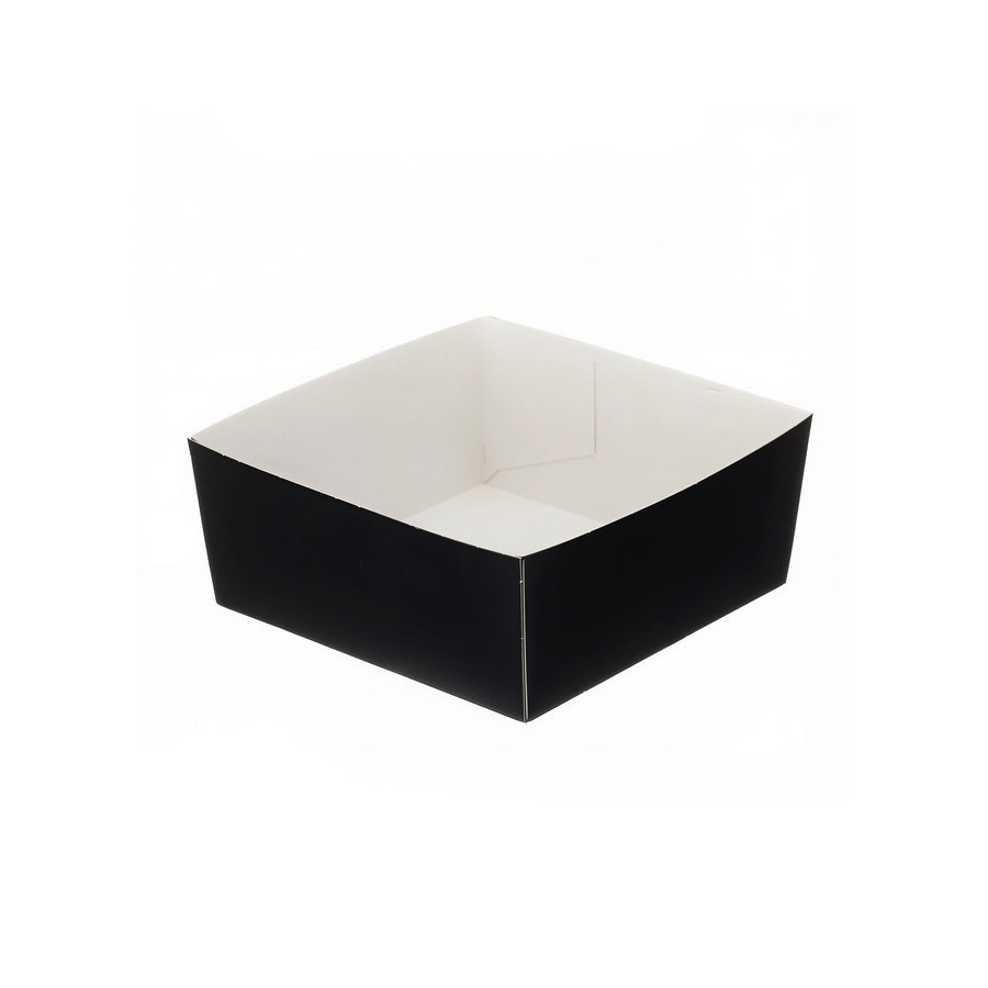 4" x 4"  Black Paper Burger Tray (1 x 500)