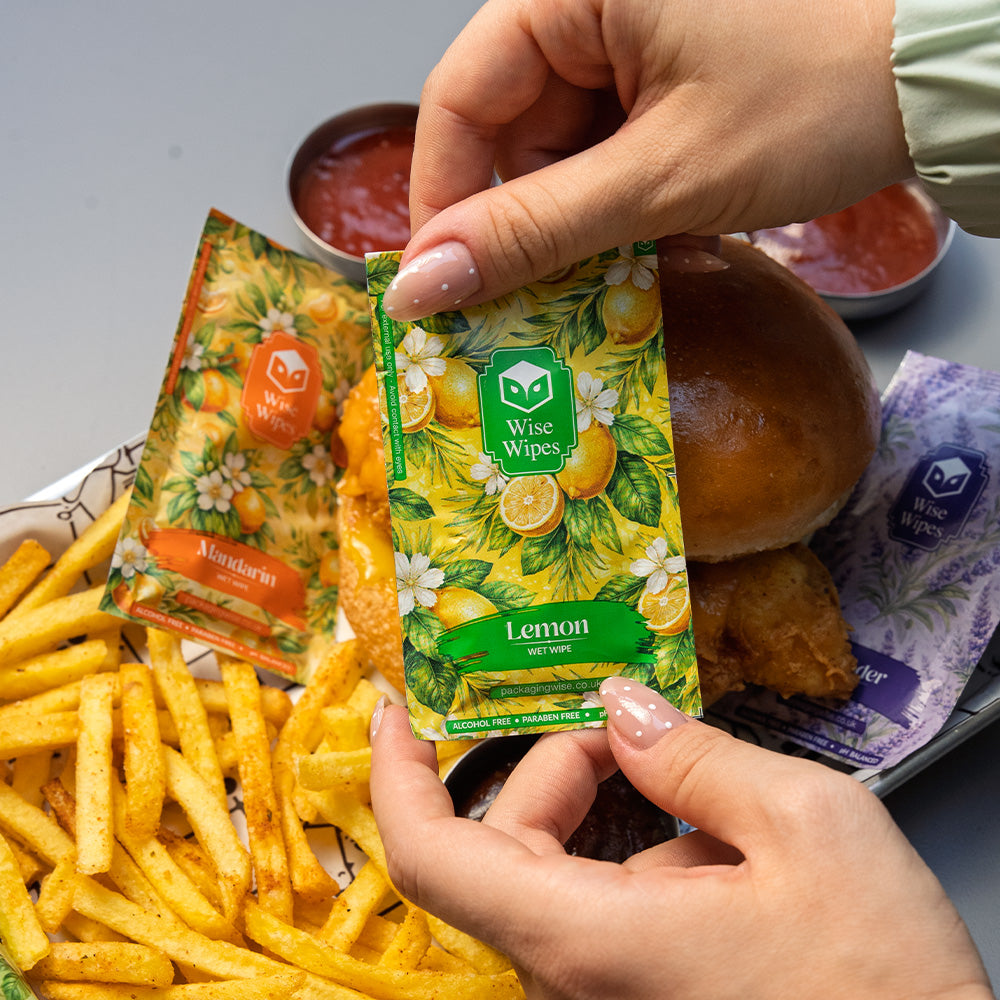 6x10cm Green Tea Wise Wipes (1 x 500)