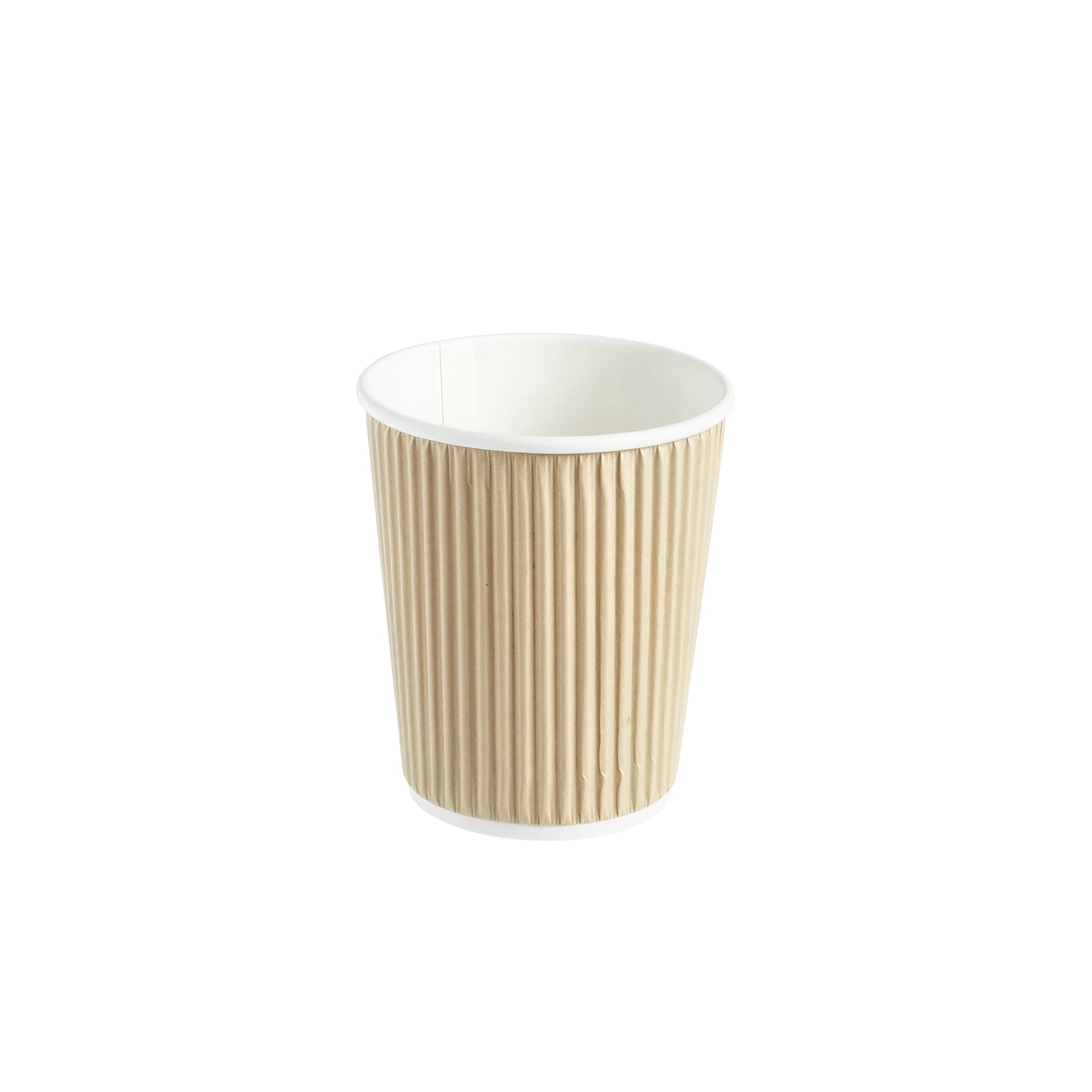 8oz kraft ripple wall hot cup with 80mm rim (500 pack) — insulated paper cup ideal for hot takeaway beverages.