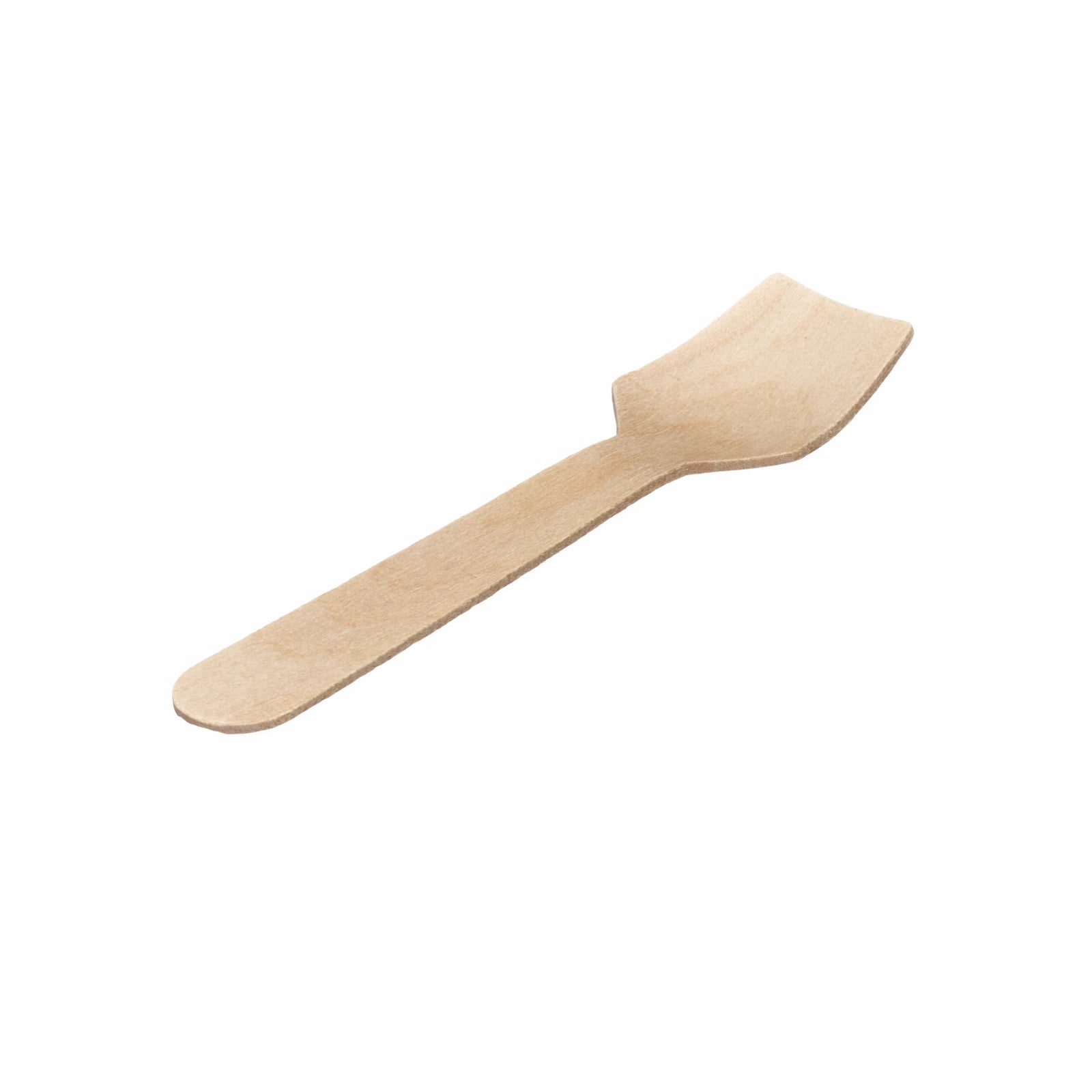 95mm natural wooden ice cream spoon — disposable eco-friendly spoon ideal for ice cream, desserts, and takeaway use.