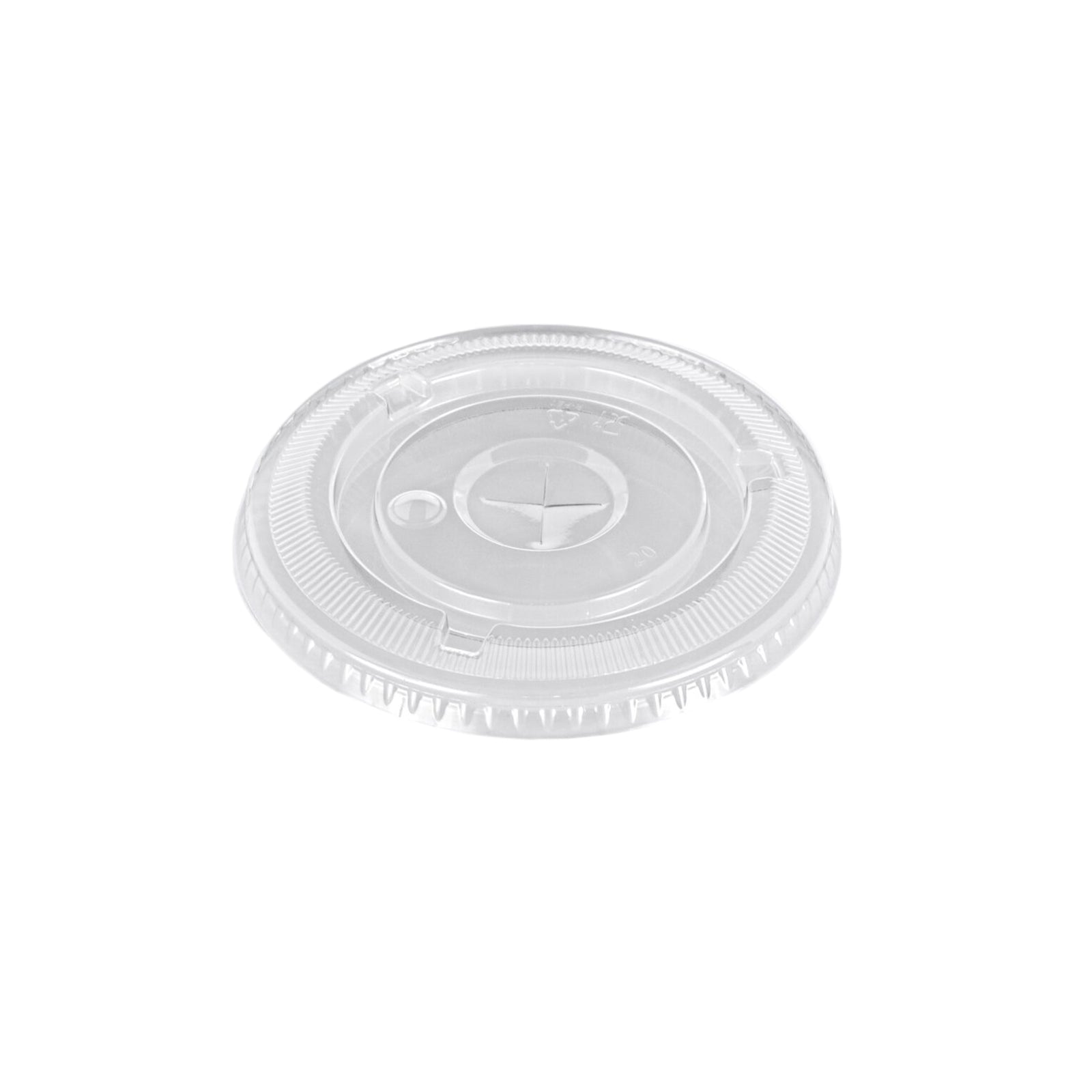 95mm rPET clear flat lid with straw slot (1000 pack) — recyclable transparent lid suitable for 8oz to 24oz cold drink cups.