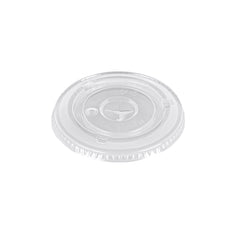 9oz/24oz - 95⌀  RPET Clear Flat Lid with Straw Slot (1 x 1000)