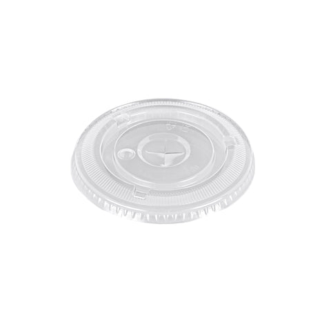 9oz/24oz - 95mm Diameter RPET Clear Flat Lid with Straw Slot (1 x 1,000)