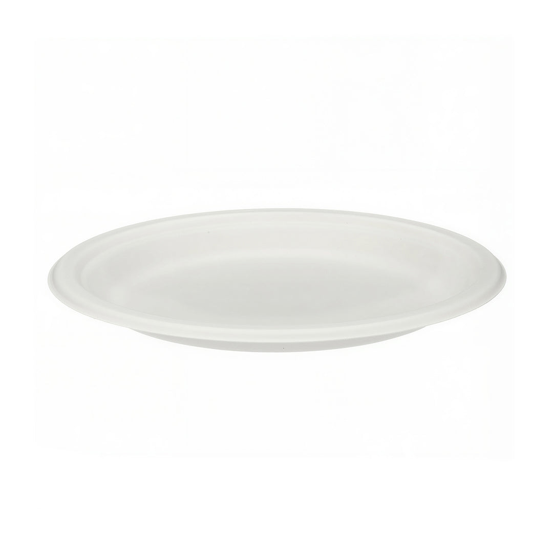 9" White Bagasse Round Plate (1 x 500)