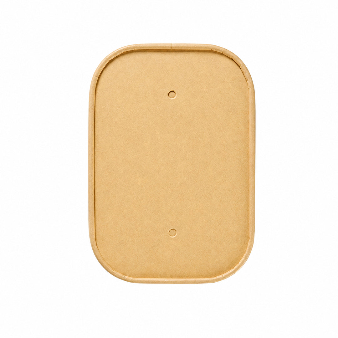 500ml/750ml/1000ml Brown Kraft Rectangular Salad Bowl Lid (1 × 300)