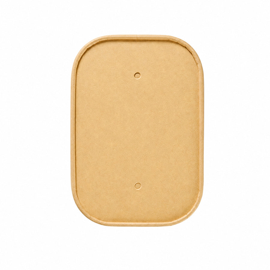 500ml/750ml/1000ml Brown Kraft Rectangular Salad Bowl Lid (1 × 300)