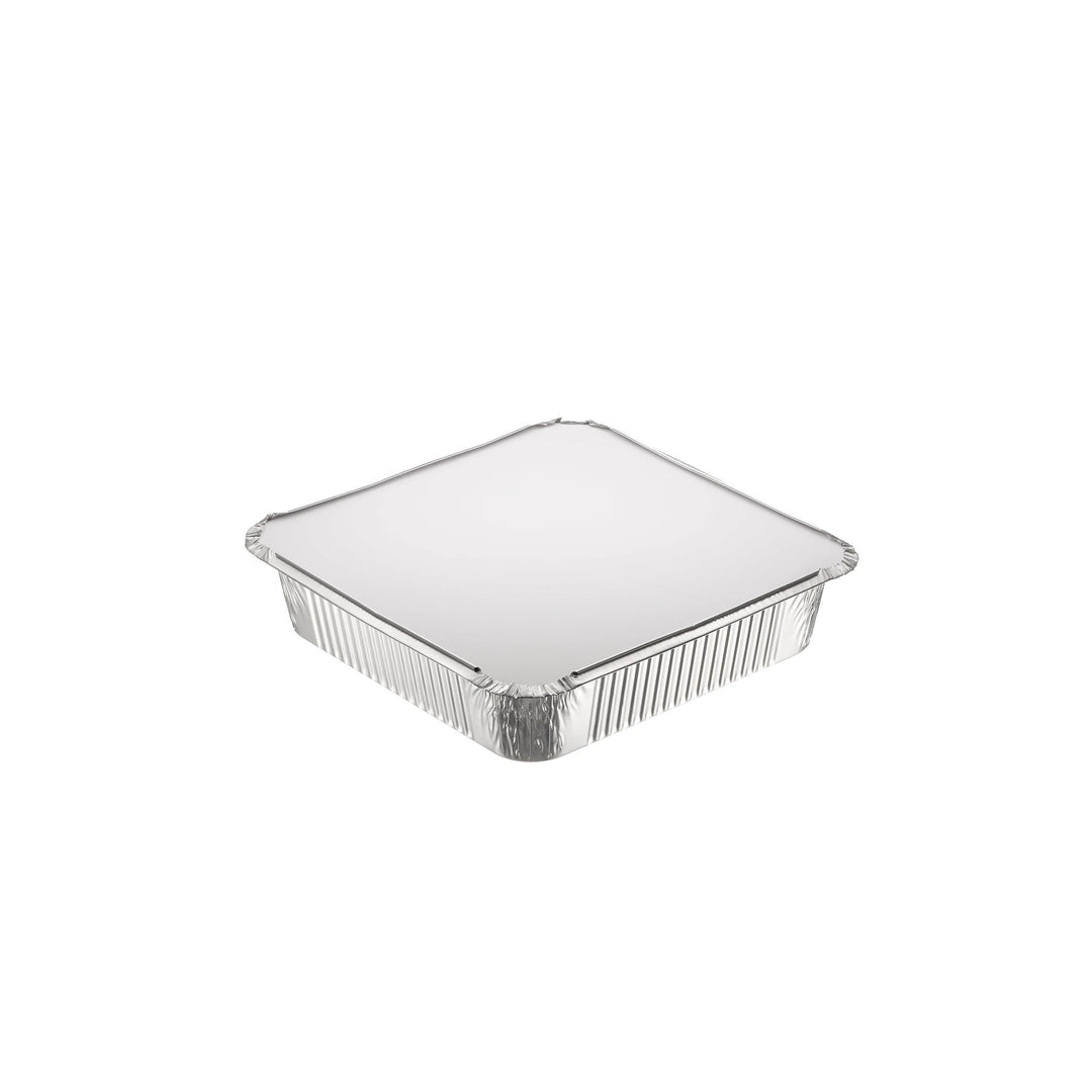 9 x 9" White Paper Foil Container Lid (1 x 200)