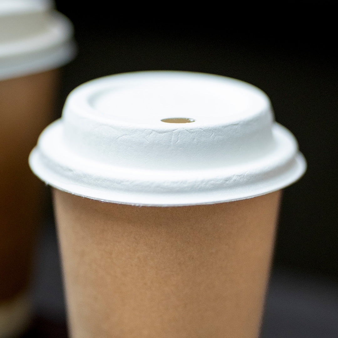 8oz - 80⌀ White Bagasse Sip Thru Lid (1 x 1000)