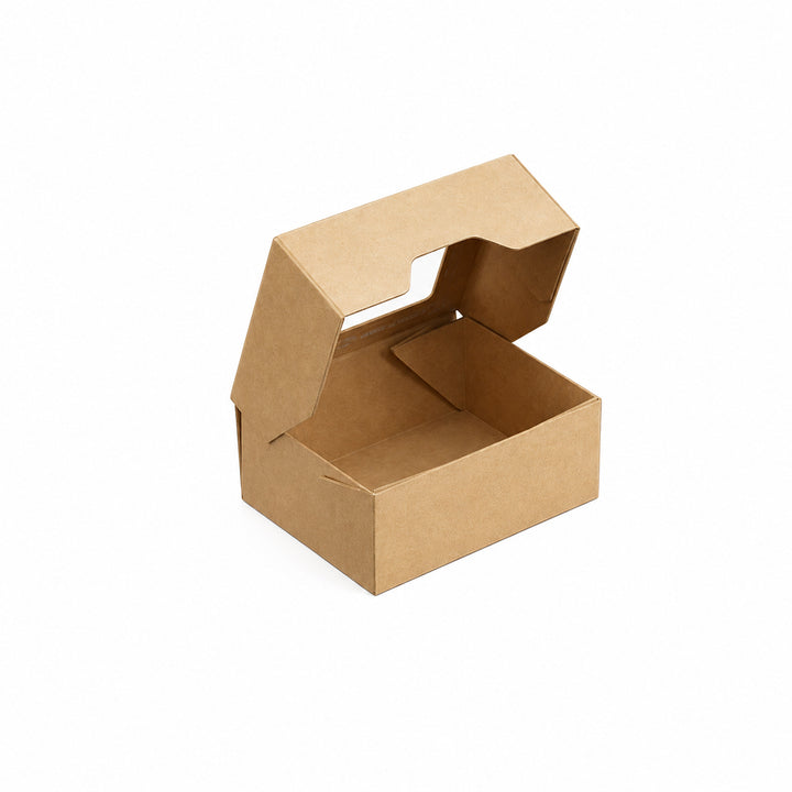 350ml Brown Kraft Takeaway &amp; Deli Box with Clear Window (1 x 600)