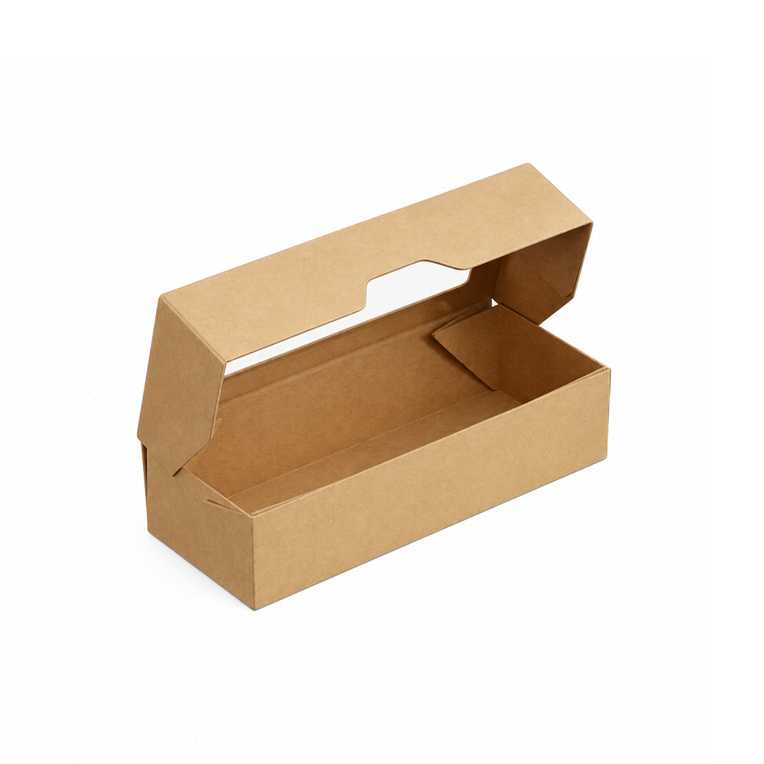 500ml Brown Kraft Takeaway &amp; Deli Box with Clear Window (1 x 350)