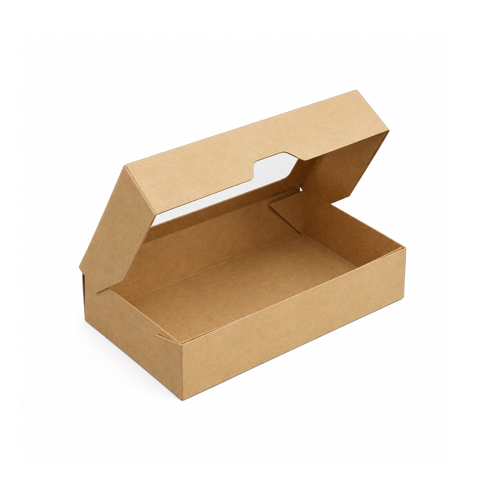 1000ml Brown Kraft Takeaway & Deli Box with Clear Window (1 x 250)