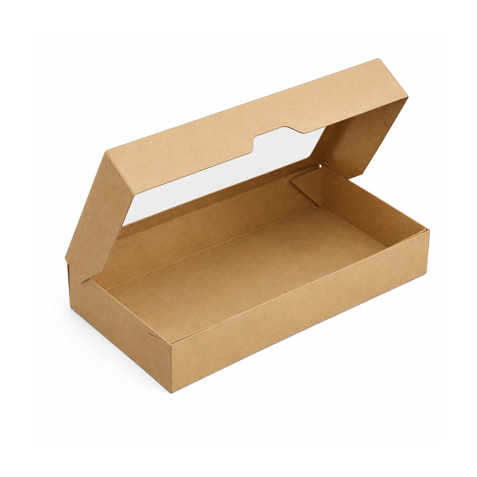 1450ml Brown Kraft Takeaway & Deli Box with Clear Window (1 x 150)