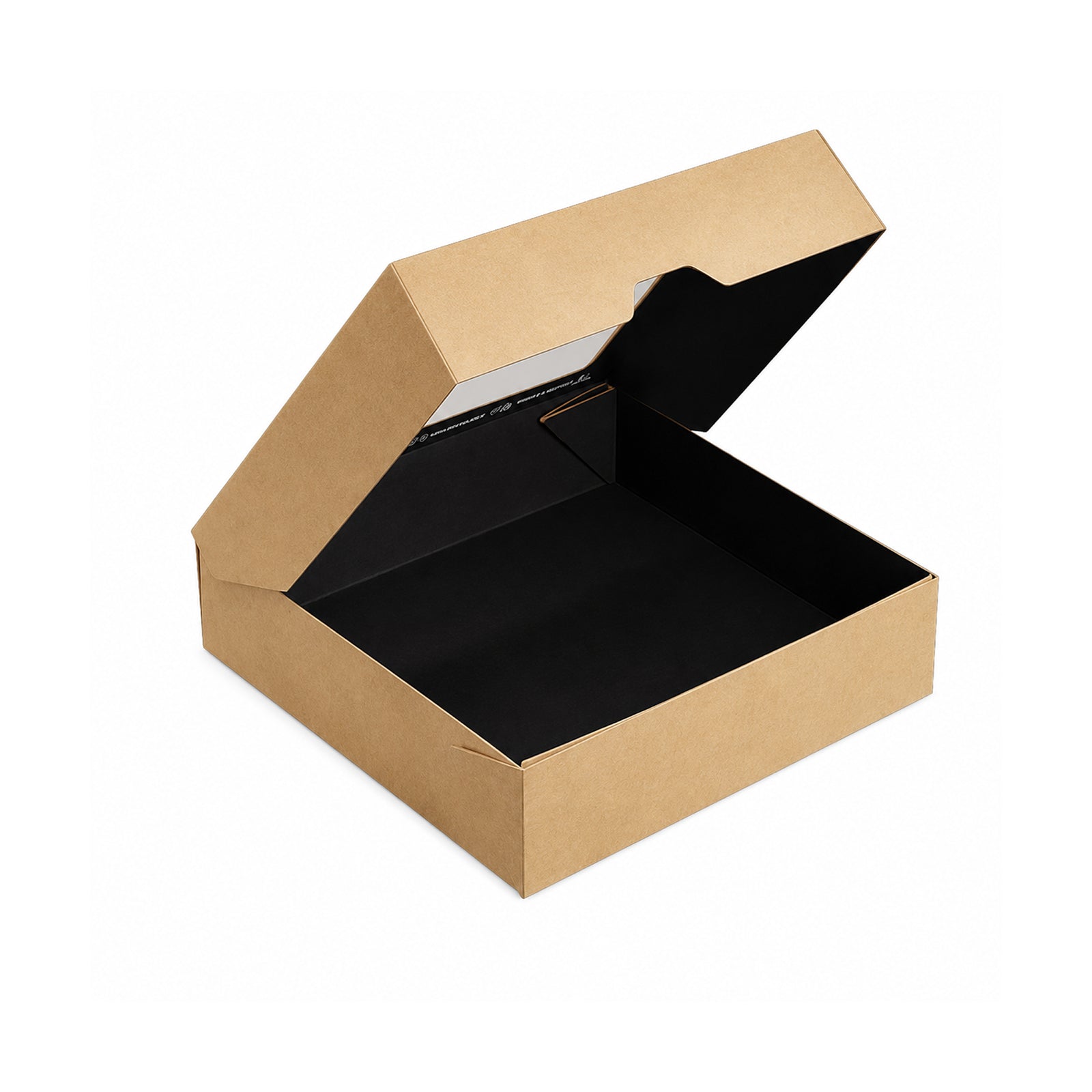 1500ml Brown Kraft/Black Takeaway & Deli Box with Clear Window (1 x 150)