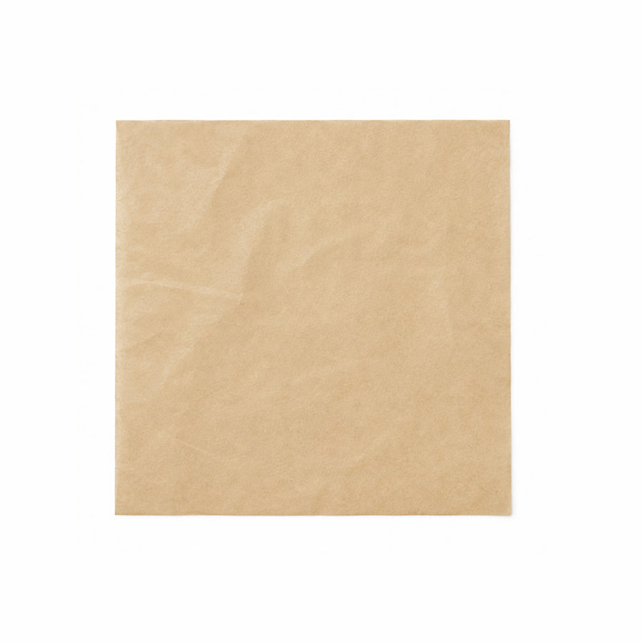 30 x 30 cm Brown Kraft Biodegradable Greaseproof Sheet (1 x 1000)