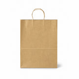 25 x 14 x 30 cm Brown Kraft Medium Paper Carrier Bag with Twisted Handle (1 x 250)