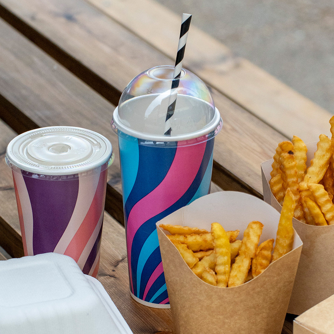 22oz paper cold drink cup – side view