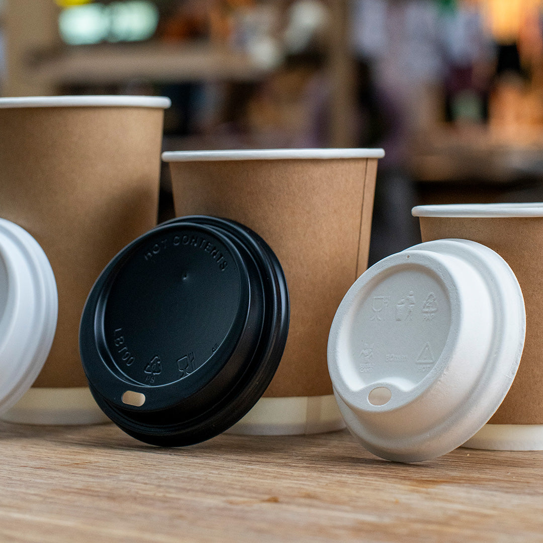 12oz brown kraft double wall hot cup – side view