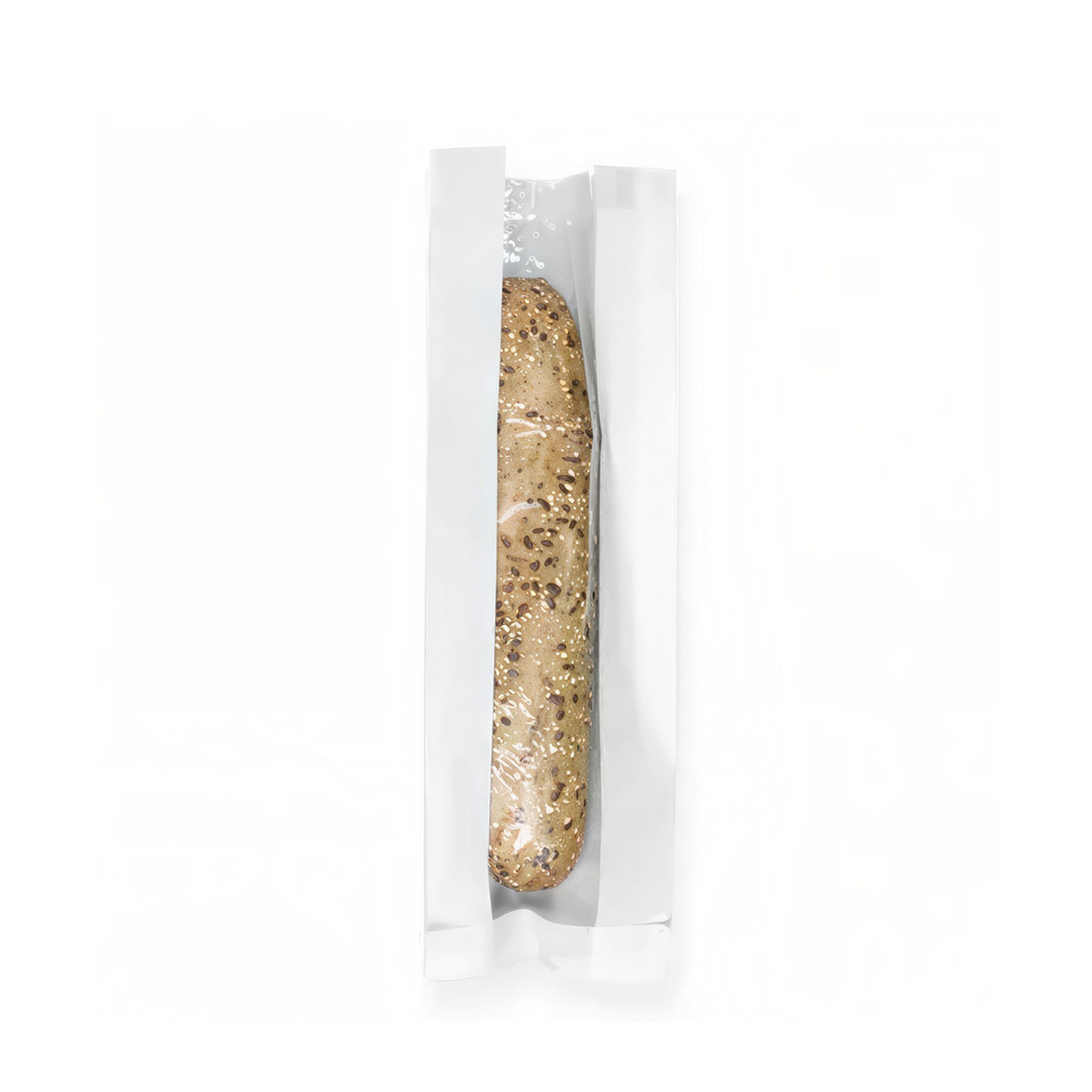 4″ x 6″ x 14″ White Paper Film-Front Window Baguette Bags (1 x 1,000)
