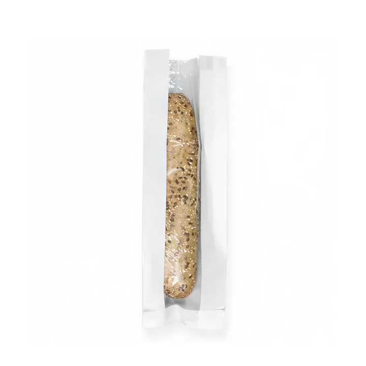 4″ x 6″ x 14″ White Paper Film-Front Window Baguette Bags (1 x 1,000)
