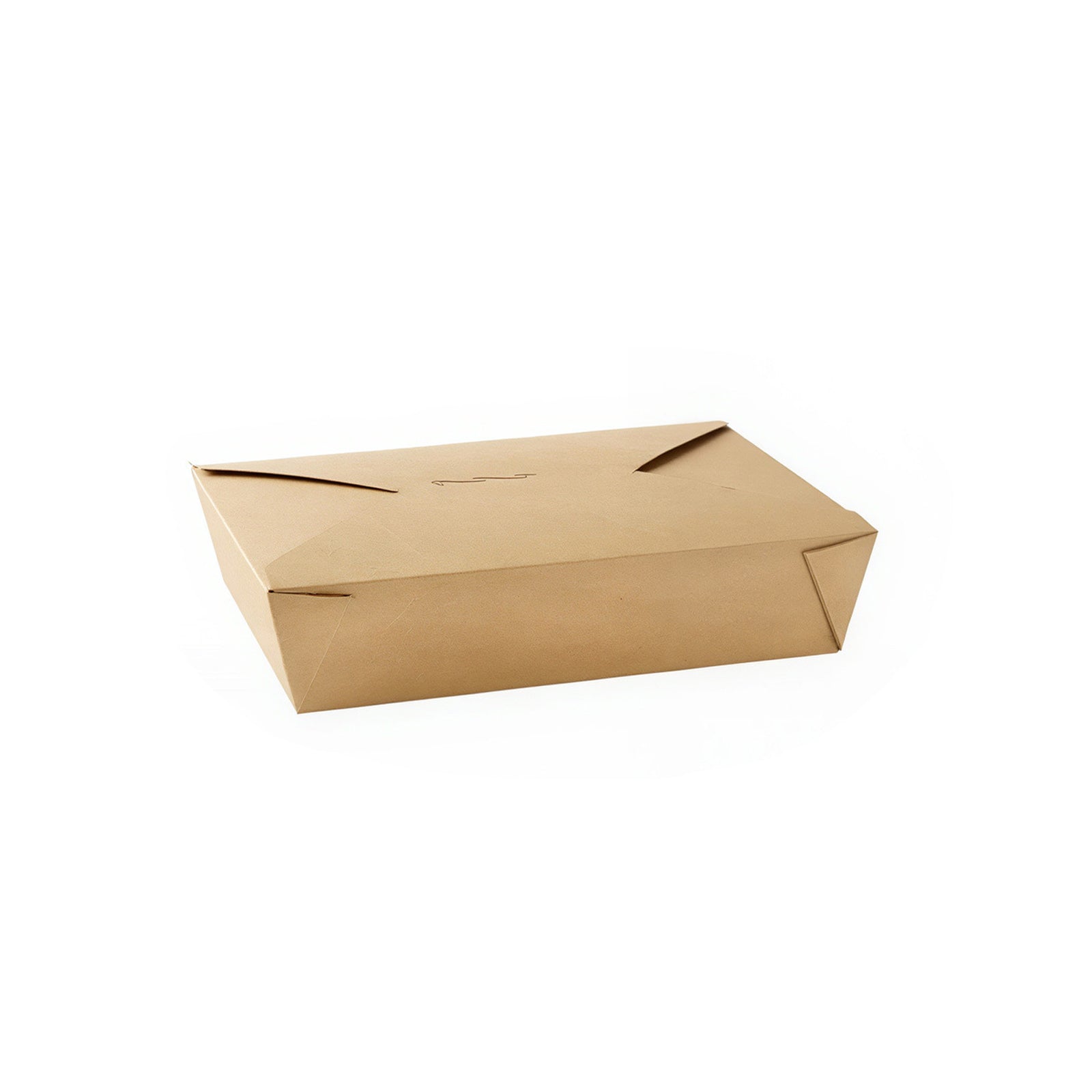 No.2 brown kraft food box (200 pack) — disposable takeaway food box ideal for hot meals, noodles, and fast food packaging.