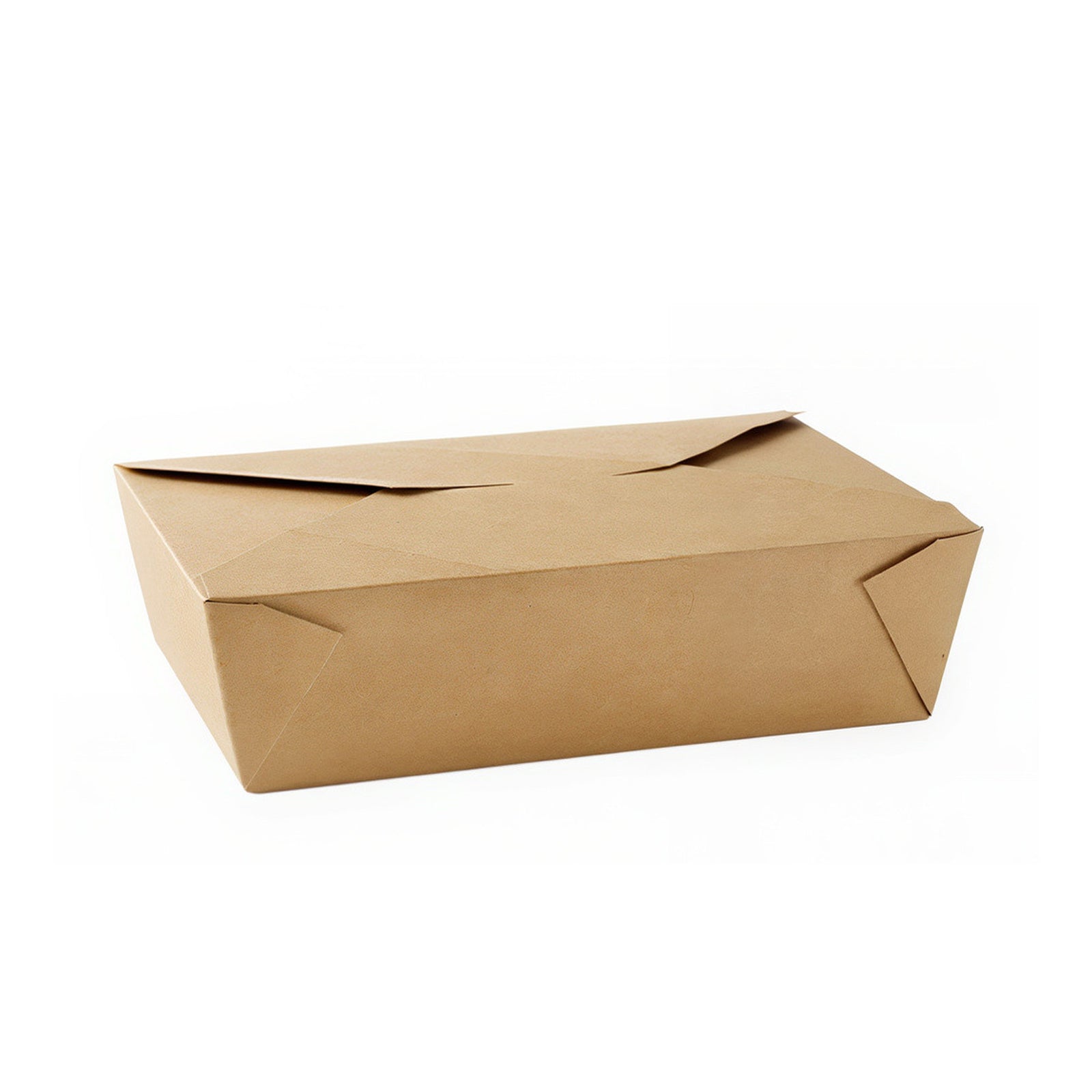 No.6a brown kraft food box — disposable takeaway food box ideal for hot meals, noodles, and fast food packaging.