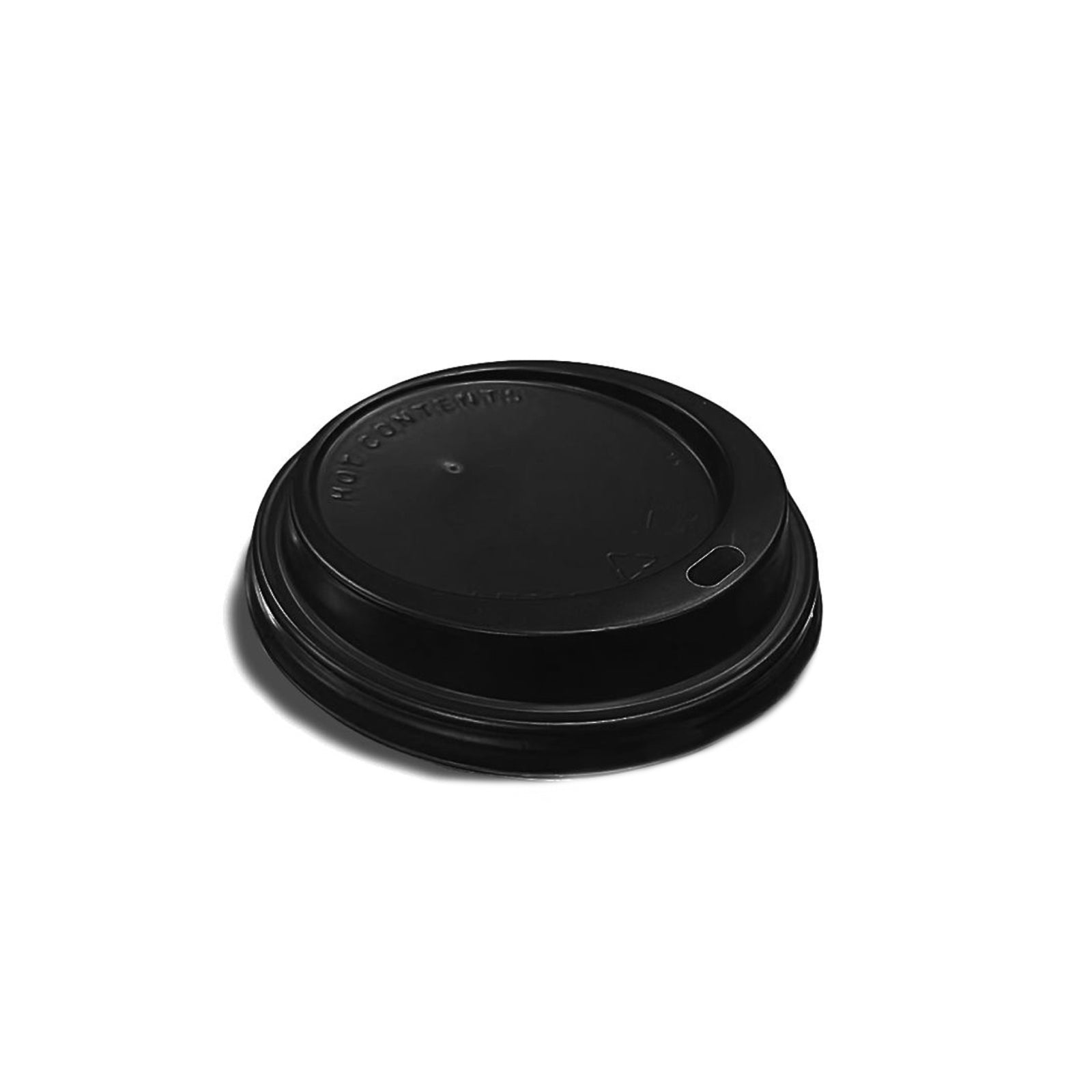 Black PS sip-through lid with 90mm rim for 10oz and 20oz cups