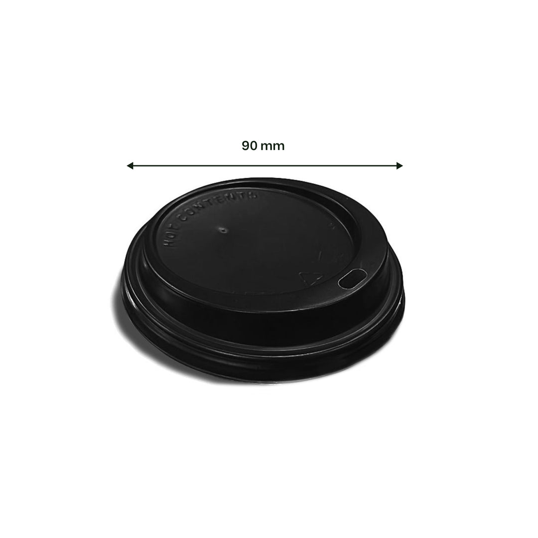 10oz/20oz - 90⌀ Black Ps Sip Thru Lid (1 x 1000)