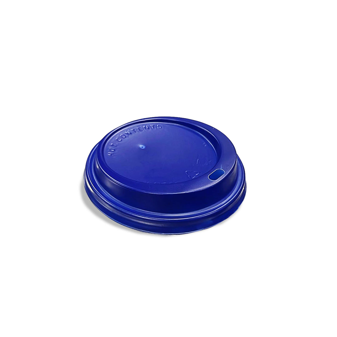 Packaging Wise 12/16oz blue coffee cup lid — leak-resistant, stylish lid designed to lock in heat and elevate your takeaway beverage experience.