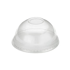 9oz/12oz - 93⌀ Clear RPET Dome Lid With Hole (1 x 1000)