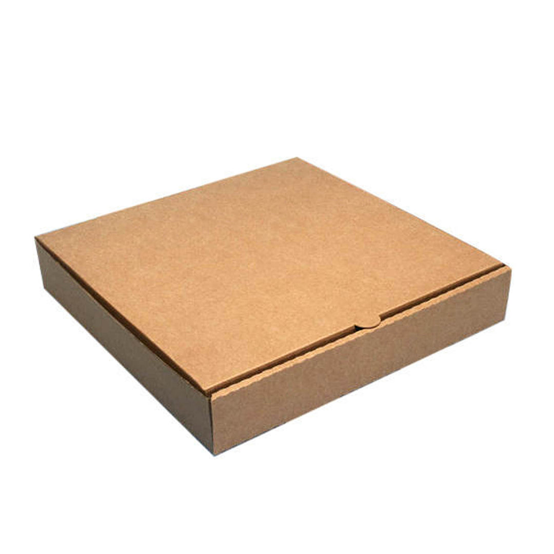 Packaging Wise 14-inch brown pizza box — extra-sturdy kraft cardboard solution for large pizzas, ideal for delivery, catering, and sustainable food service operations.