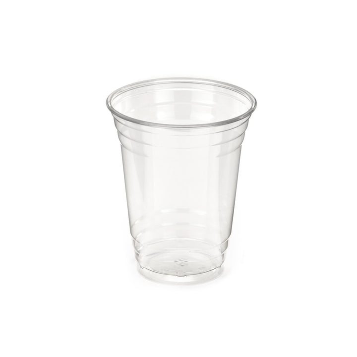 Packaging Wise 16 oz clear smoothie cup made from RPET, ideal for serving smoothies, cold beverages, juices, and desserts with excellent clarity and sturdy design.