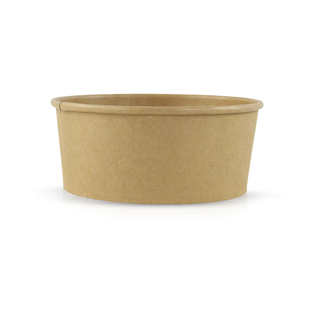 Packaging Wise 26oz / 750cc brown kraft paper bowl — eco-friendly round container ideal for takeaway meals and sustainable food service.
