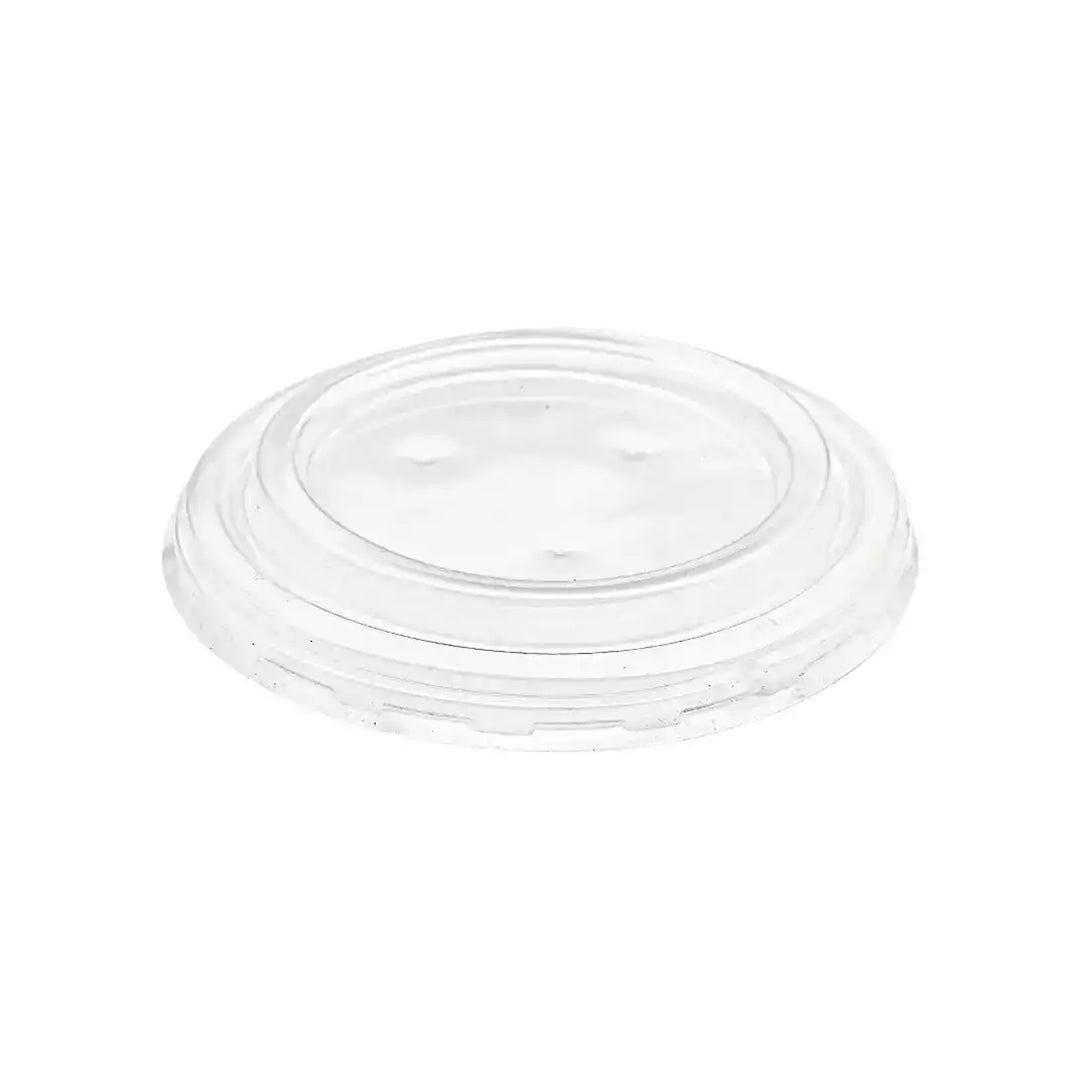 Packaging Wise 26oz / 750cc clear PET lid — ultra-transparent cold drink cover with tight-fitting seal for maximum freshness and spill prevention.
