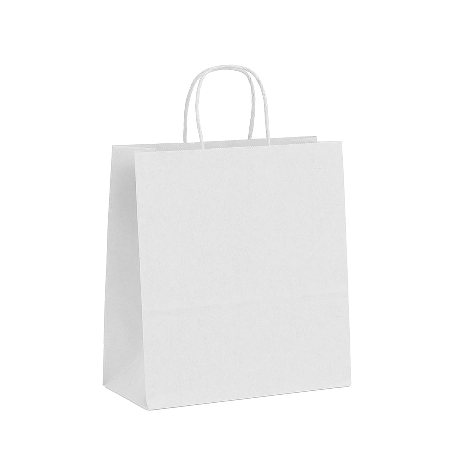 280x160x350 mm White Twisted Handle Paper Bag