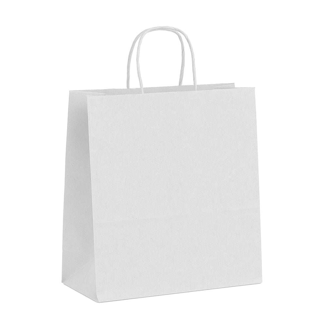 Packaging Wise 300×180×400 mm white paper bag — ideal for stylish and durable large-item packaging.