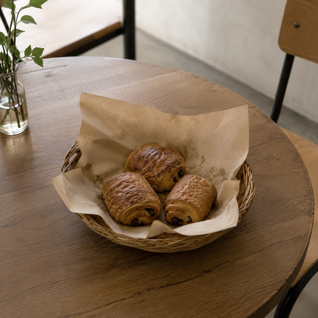 30 x 30 cm Brown Kraft Biodegradable Greaseproof Sheet (1 x 1,000)