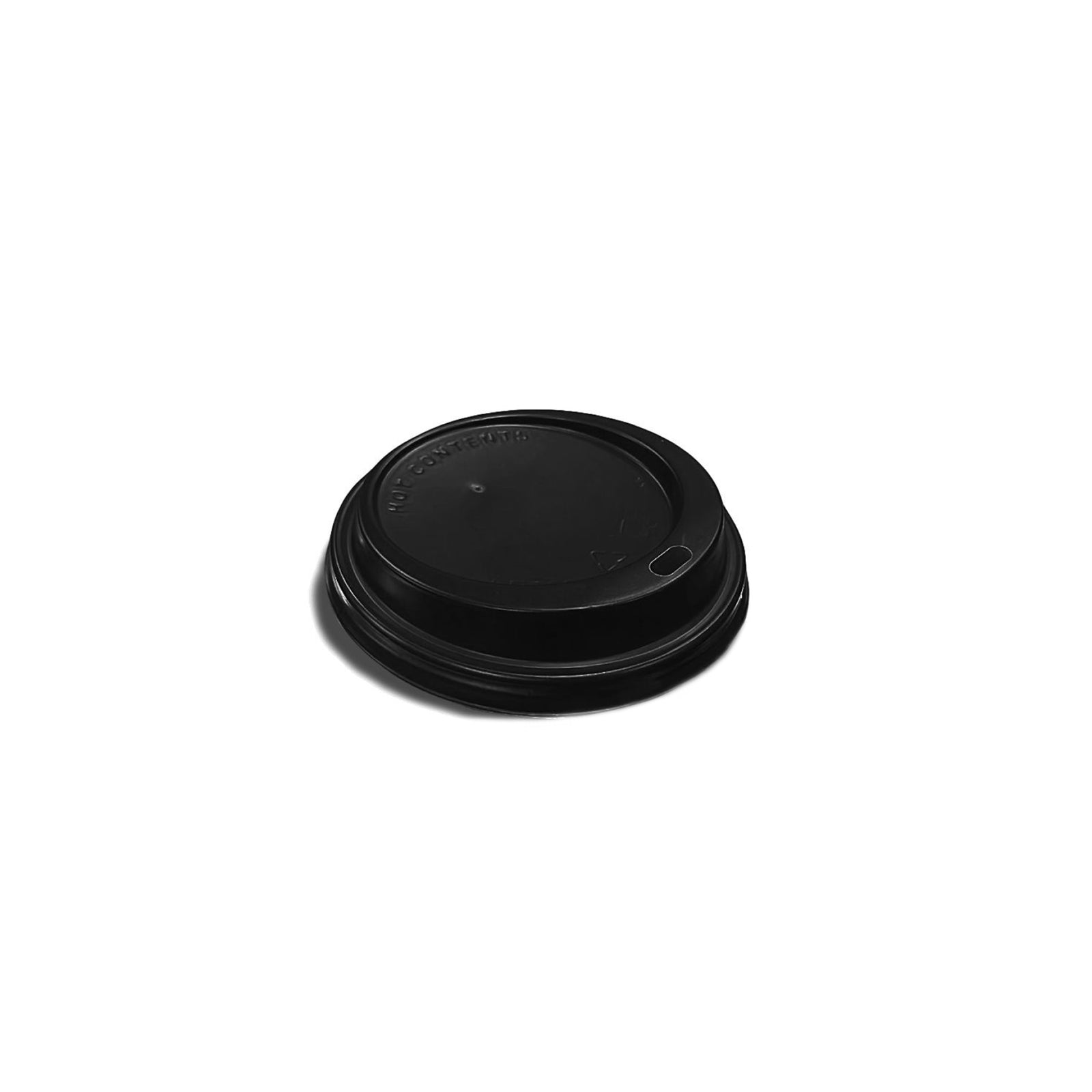 4oz black PS sip-through lid with 62mm rim