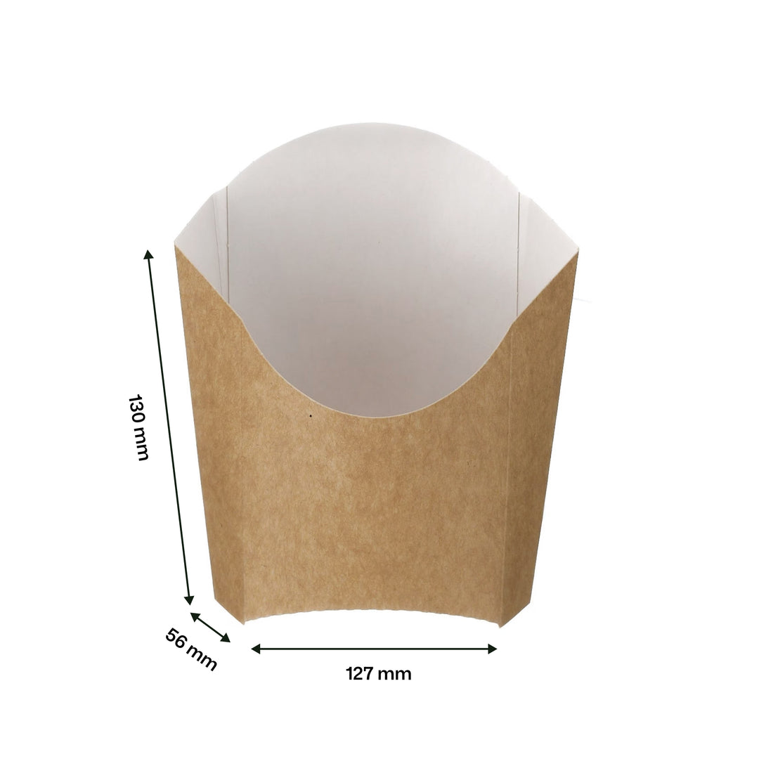 127mm x 56mm x 130mm Brown Kraft medium Chip Scoop (1 x 500)