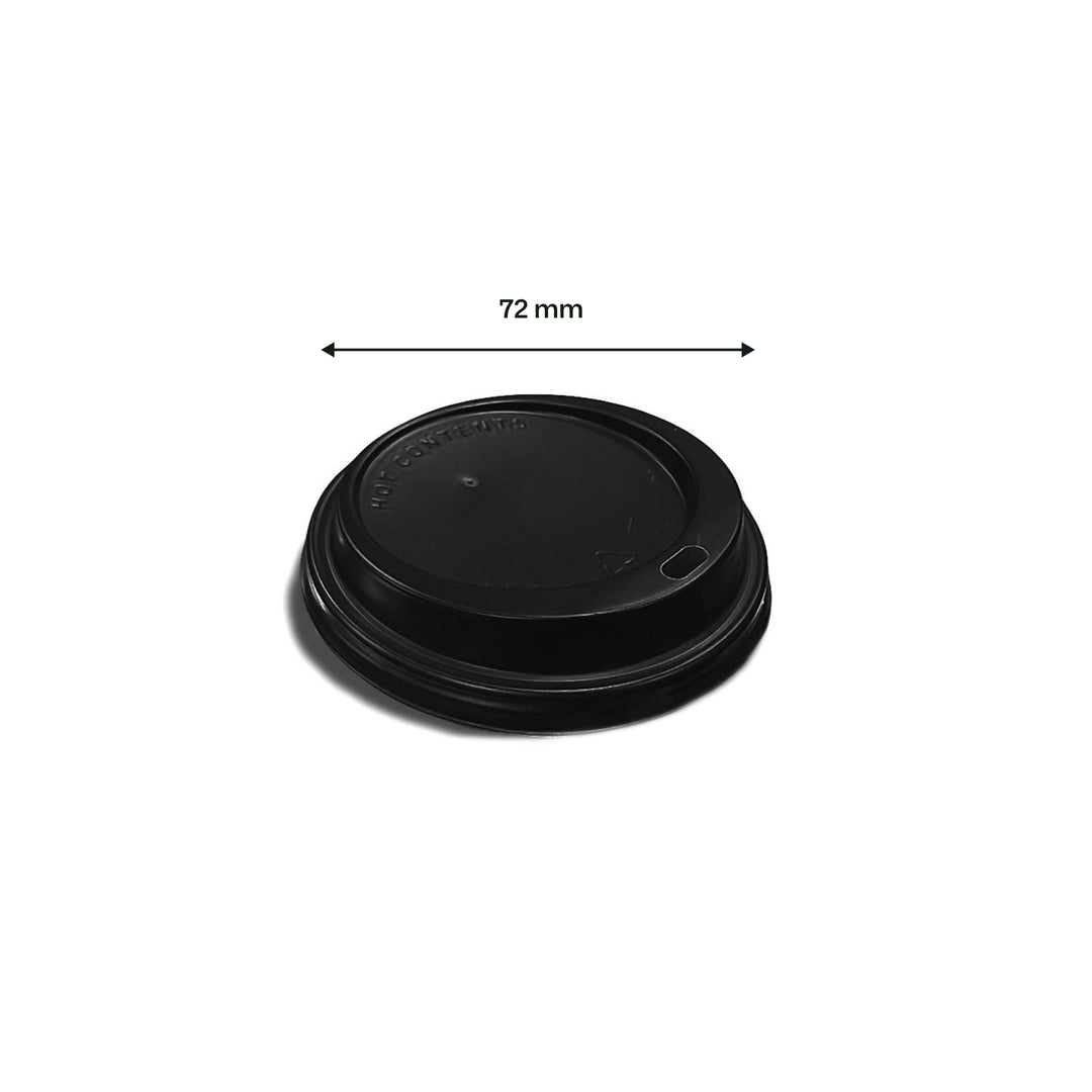7oz - 72⌀ Black Sip Thru Lid (1 x 1000)