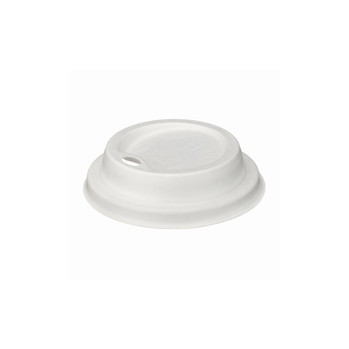 8oz - 80⌀ White Bagasse Sip Thru Lid (1 x 1000)